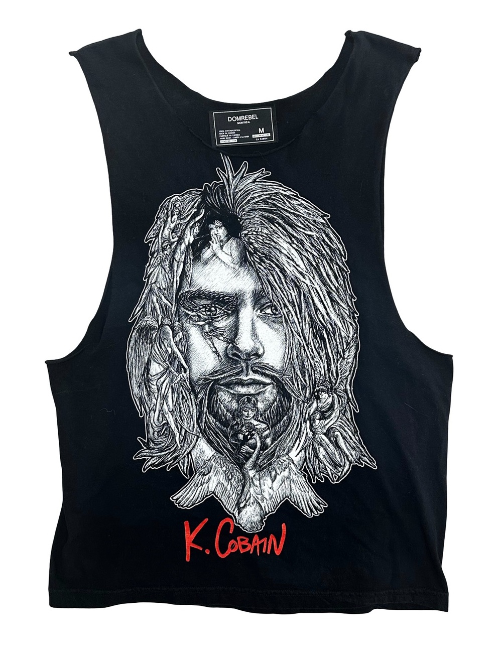 DOMREBEL Montreal Kurt Cobain Graphic Tank Top Black Size M